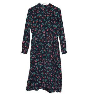 Vintage Talbots Floral Corduroy Dress Size 10? Petite Long Cottagecore Priarie